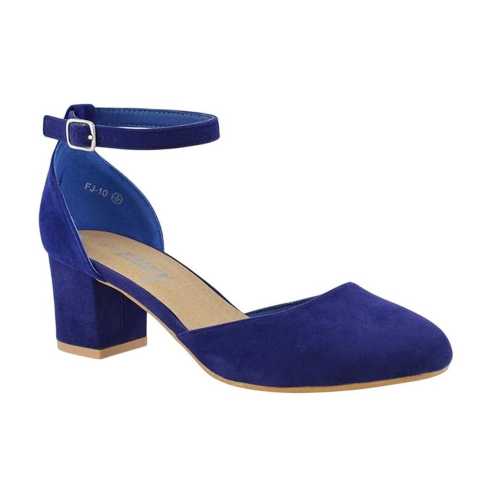 XY London Womens/Ladies Billie-May Chunky Strappy Mid Block Heel Court Shoes / N